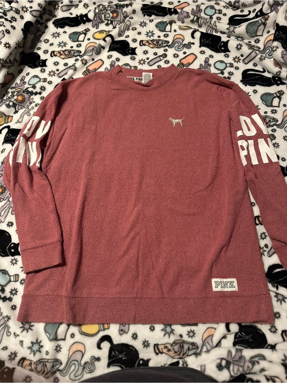 Victoria's Secret PINK Mauve/Pink Terry Pullover